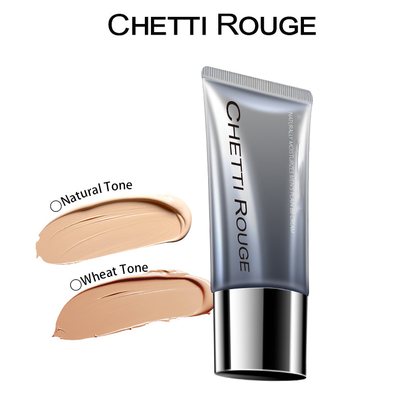 ChettiRouge Men’s BB Cream Natural Tone Up Concealer,Liquid foundation. Non-ashy White, One-Swipe Handsome Bare Skin Makeup, 50g