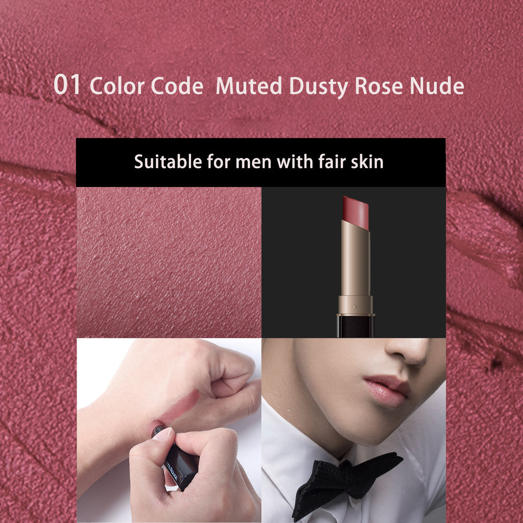 ChettiRouge Men Matte Lipstick, Low Saturation Shades, Long Lasting Non Transfer Lip Color