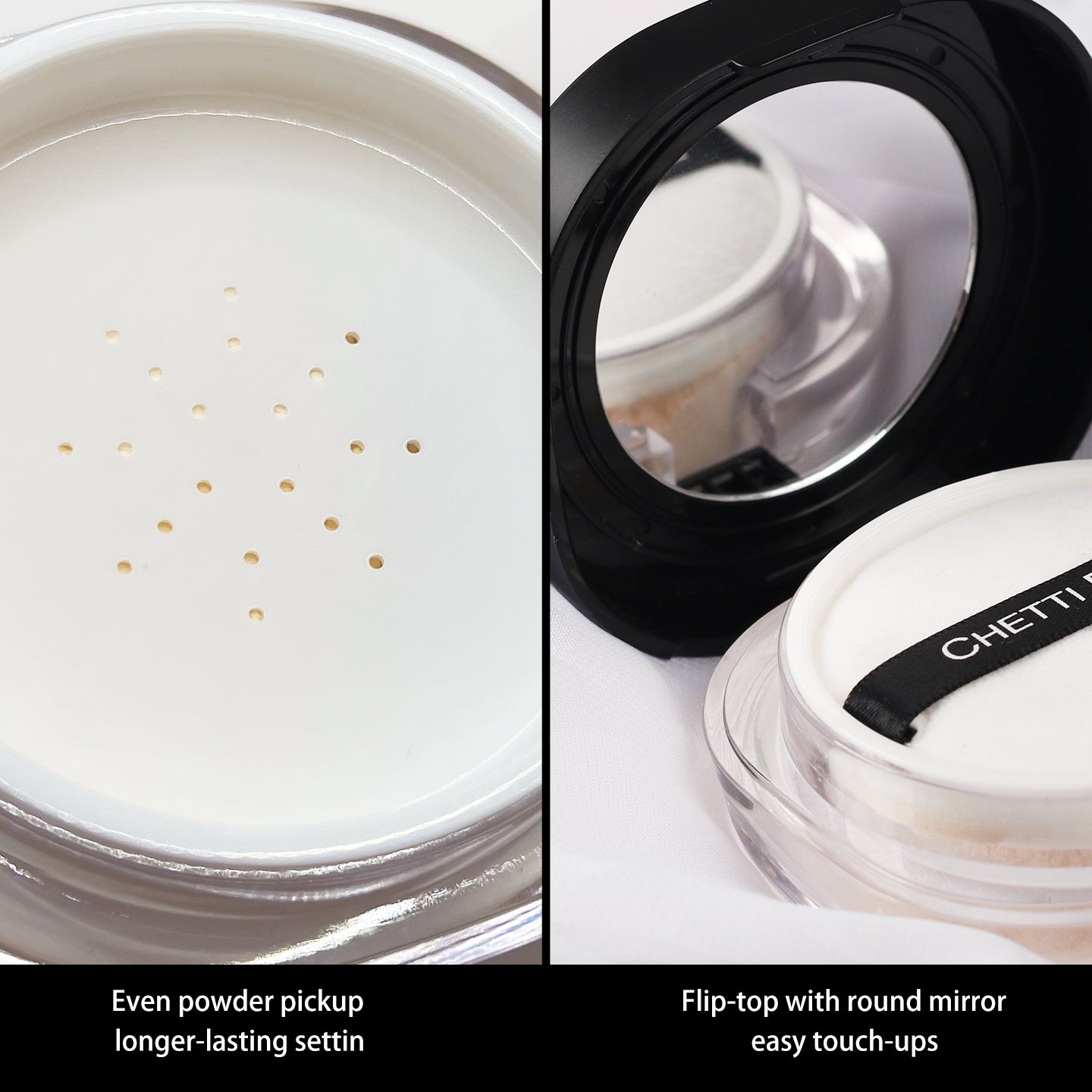 ChettiRouge Men’s Loose Setting Powder, Shine Blotting Pore Minimizer, Natural Invisible Makeup Fix Powder for Male Skin